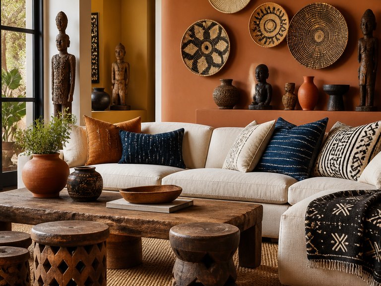 African Modern interior design example