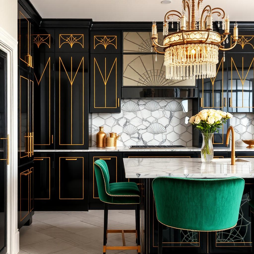Art Deco Kitchen interior design example