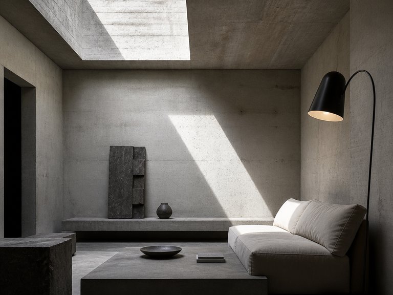 Brutalist Minimal interior design example