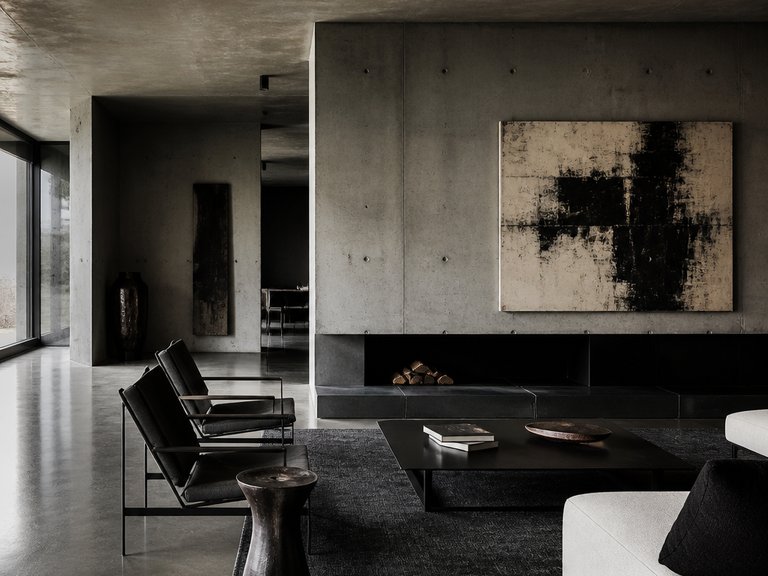 Concrete Brutalism interior design example
