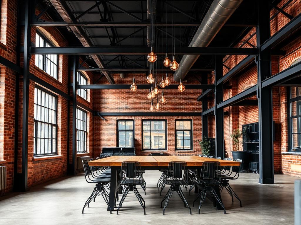Industrial Coworking interior design example