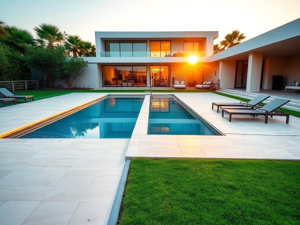 Modern Backyard Pool interior design example
