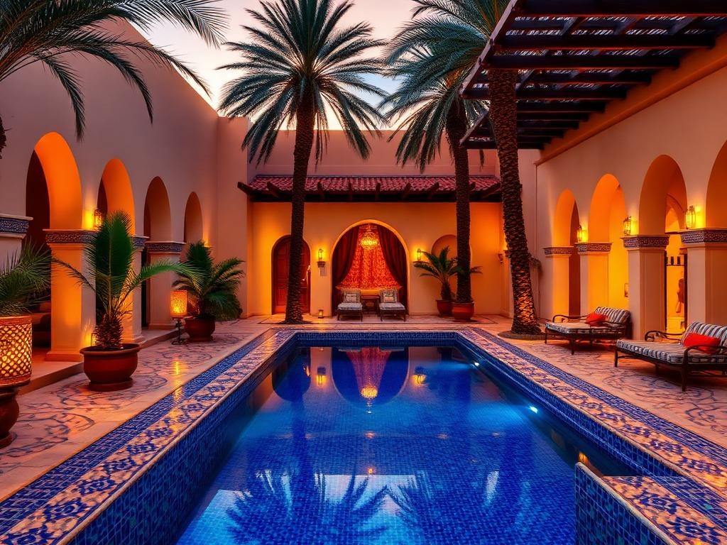 Moroccan Riad Pool interior design example