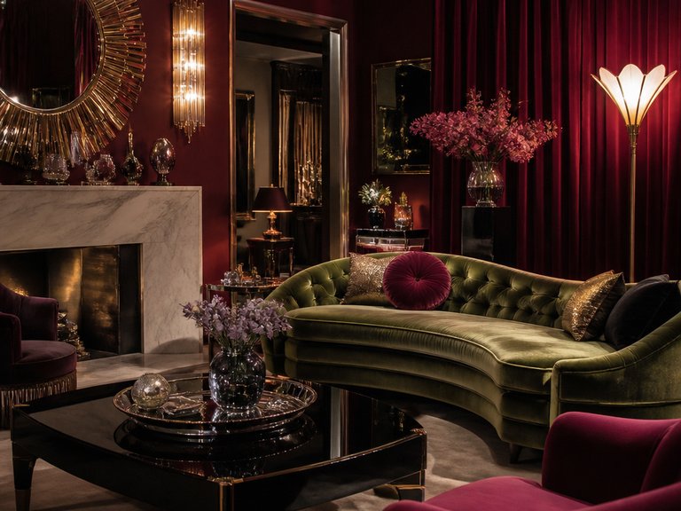 Vintage Hollywood interior design example